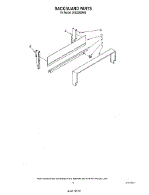 04 - Backguard parts for Whirlpool Range SF332BERW0 from AppliancePartsPros.com