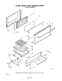 05 - Oven Door And Broiler parts for Whirlpool Range SF332BERW0 from AppliancePartsPros.com