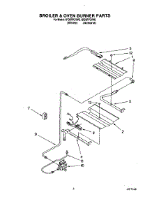 05 - Broiler And Oven Burner parts for Whirlpool Range SF387PCYW0 from AppliancePartsPros.com