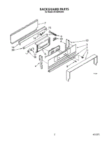 04 - Backguard parts for Whirlpool Range SF316PESW5 from AppliancePartsPros.com