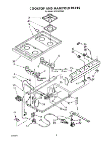 06 - Cooktop And Manifold, Lit / Optional parts for Whirlpool Range SF316PESW5 from AppliancePartsPros.com