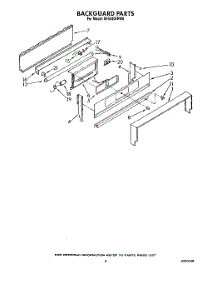 05 - Backguard parts for Whirlpool Range SF5340ERW8 from AppliancePartsPros.com