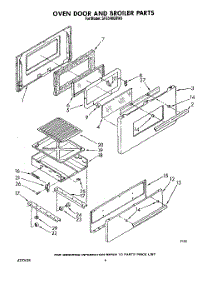 06 - Oven Door And Broiler parts for Whirlpool Range SF5340ERW8 from AppliancePartsPros.com