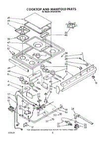 07 - Cooktop And Manifold, Lit / Optioanl parts for Whirlpool Range SF5340ERW8 from AppliancePartsPros.com