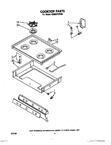 04 - Cooktop parts for Whirlpool Range SE950PEPW0 from AppliancePartsPros.com
