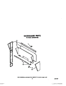 07 - Backguard parts for Whirlpool Range SE950PEPW0 from AppliancePartsPros.com