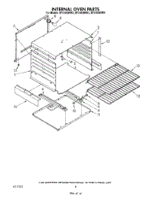 03 - Internal Oven parts for Whirlpool Range SF3100SRW4 from AppliancePartsPros.com