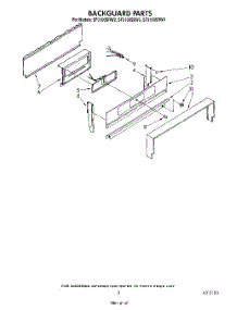 04 - Backguard parts for Whirlpool Range SF3100SRW4 from AppliancePartsPros.com