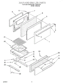 03 - Door And Broiler parts for Whirlpool Range SF3000EYW5 from AppliancePartsPros.com