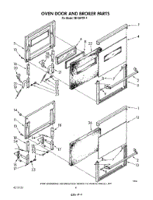 05 - Oven Door And Broiler, Lit / Optional parts for Whirlpool Oven SB100PSR1 from AppliancePartsPros.com