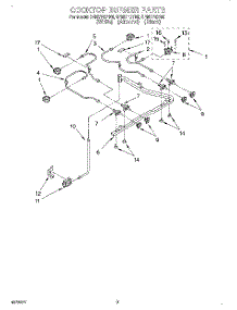 03 - Cooktop Burner parts for Whirlpool Range SF387PEYN6 from AppliancePartsPros.com