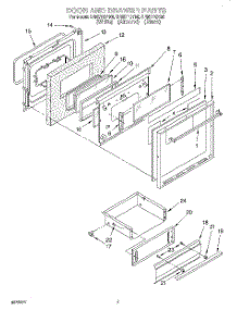 06 - Door & Drawer parts for Whirlpool Range SF387PEYN6 from AppliancePartsPros.com