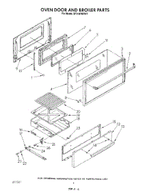 05 - Oven Door And Broiler parts for Whirlpool Range SF310PERW4 from AppliancePartsPros.com