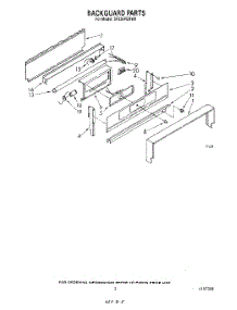 04 - Backguard parts for Whirlpool Range SF336PERW0 from AppliancePartsPros.com