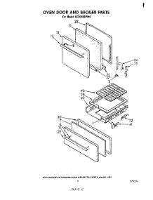 04 - Oven Door And Broiler parts for Whirlpool Range SF304BSPW0 from AppliancePartsPros.com
