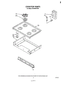 06 - Cook Top parts for Whirlpool Range SF304BSPW0 from AppliancePartsPros.com