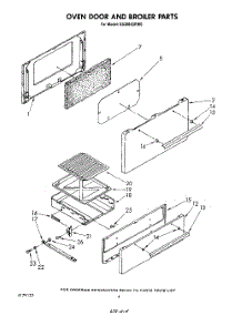 03 - Oven Door And Broiler parts for Whirlpool Range SS3004SRW0 from AppliancePartsPros.com