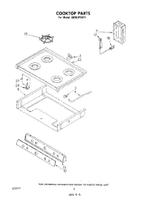 04 - Cook Top parts for Whirlpool Range SE953PSKT1 from AppliancePartsPros.com