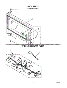 05 - Door, Wiring Harness, Lit / Optional parts for Whirlpool Microwave MH6700XX0 from AppliancePartsPros.com
