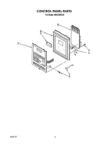 06 - Control Panel parts for Whirlpool Microwave MH6700XX0 from AppliancePartsPros.com