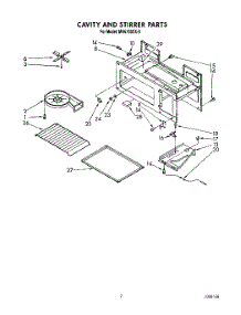 07 - Cavity And Stirrer parts for Whirlpool Microwave MH6700XX0 from AppliancePartsPros.com