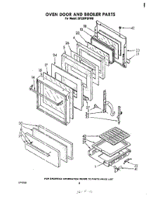 05 - Oven Door And Broiler parts for Whirlpool Range SF330PSPW0 from AppliancePartsPros.com