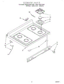 02 - Cooktop parts for Whirlpool Range SF387PEYB6 from AppliancePartsPros.com