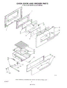 06 - Oven Door And Broiler parts for Whirlpool Range SF514EERW2 from AppliancePartsPros.com