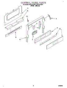 02 - Control Panel parts for Whirlpool Range SF317PEAN1 from AppliancePartsPros.com