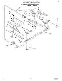 02 - Manifold parts for Whirlpool Range SF3000EYN3 from AppliancePartsPros.com