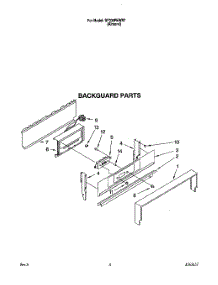 03 - Backguard parts for Whirlpool Range SF330PEWN7 from AppliancePartsPros.com
