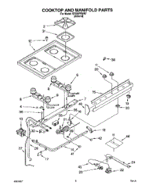 04 - Cooktop And Manifold, Literature parts for Whirlpool Range SF330PEWN7 from AppliancePartsPros.com