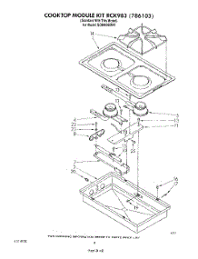 07 - Cooktop Rck 983 (786103) parts for Whirlpool Cooktop SC8900EMH1 from AppliancePartsPros.com
