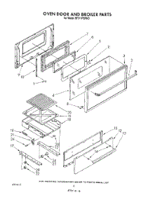 05 - Oven Door And Broiler parts for Whirlpool Range SF311PSRW5 from AppliancePartsPros.com