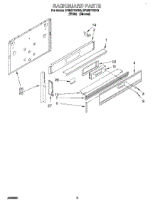 06 - Backguard parts for Whirlpool Range SF388PEWN0 from AppliancePartsPros.com