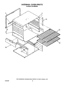 06 - Internal Oven parts for Whirlpool Range SF0100ERW8 from AppliancePartsPros.com