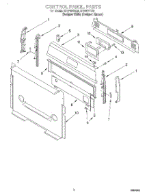 02 - Control Panel parts for Whirlpool Range SF375PEEZ0 from AppliancePartsPros.com