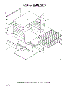 03 - Internal Oven parts for Whirlpool Range SF3001SRW0 from AppliancePartsPros.com