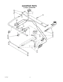 03 - Manifold parts for Whirlpool Range SF302ESPW0 from AppliancePartsPros.com