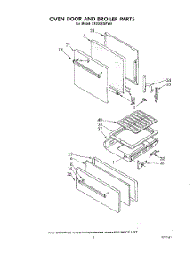 04 - Oven Door And Broiler parts for Whirlpool Range SF302ESPW0 from AppliancePartsPros.com