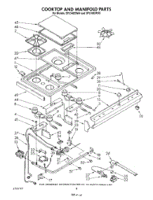 07 - Cooktop And Manifold , Lit / Optional parts for Whirlpool Range SF5340ERW4 from AppliancePartsPros.com
