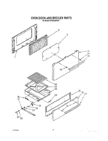 05 - Oven Door And Broiler parts for Whirlpool Range SF3000SRW0 from AppliancePartsPros.com