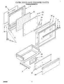 05 - Oven Door And Drawer parts for Whirlpool Range SS363BETT4 from AppliancePartsPros.com