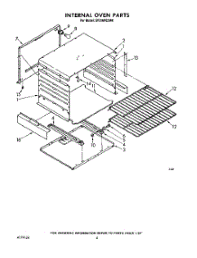 03 - Internal Oven parts for Whirlpool Range SF316PESW0 from AppliancePartsPros.com