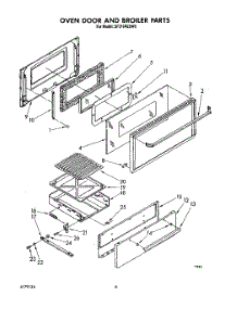 05 - Oven Door And Broiler parts for Whirlpool Range SF316PESW0 from AppliancePartsPros.com
