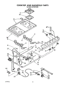 06 - Cooktop And Manifold, Lit / Optional parts for Whirlpool Range SF316PESW0 from AppliancePartsPros.com