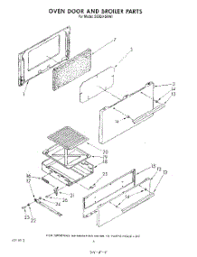 03 - Oven Door And Broiler parts for Whirlpool Range SS3004SRW1 from AppliancePartsPros.com