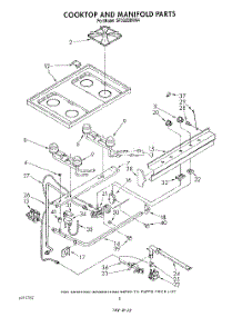 06 - Cooktop And Manifold , Literature And Optional parts for Whirlpool Range SF302BERW4 from AppliancePartsPros.com