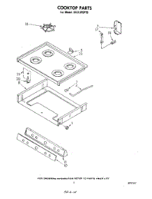 06 - Cooktop parts for Whirlpool Range SF313PEPT0 from AppliancePartsPros.com