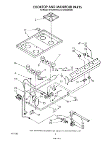 05 - Cook Top And Manifold , Literature parts for Whirlpool Range SF3020ERW3 from AppliancePartsPros.com